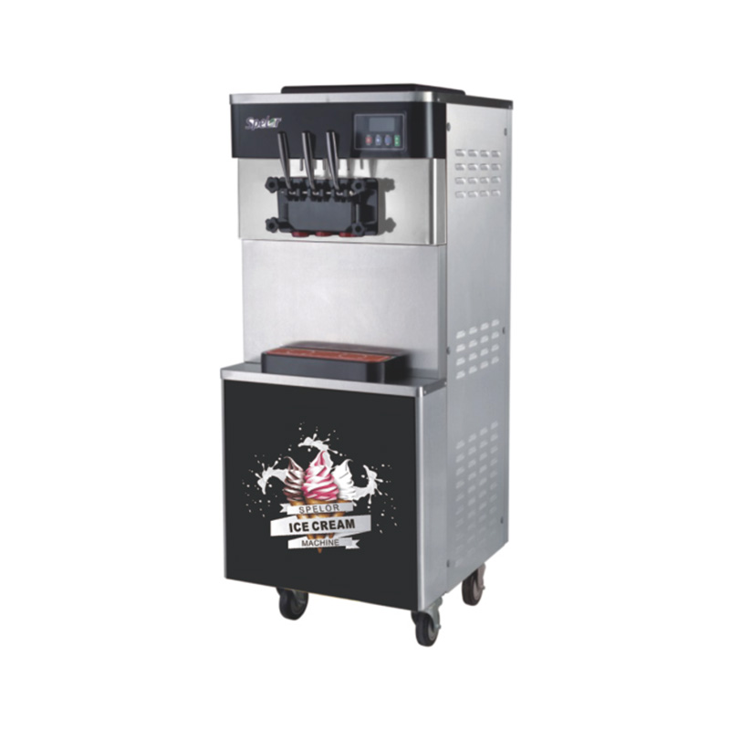 斯贝乐3种口味软冰淇淋机带自清洁功能